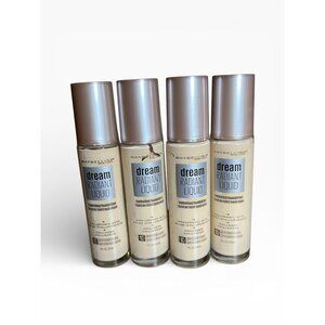 4X Maybelline Dream Radiant Liquid Foundation #10 Porcelain Ivory, New